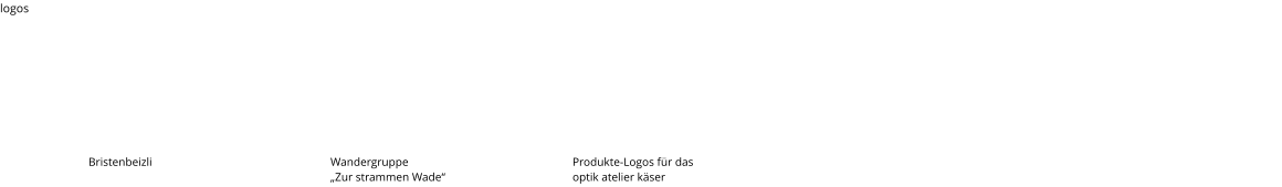   Produkte-Logos für dasoptik atelier käser Wandergruppe„Zur strammen Wade“ Bristenbeizli logos